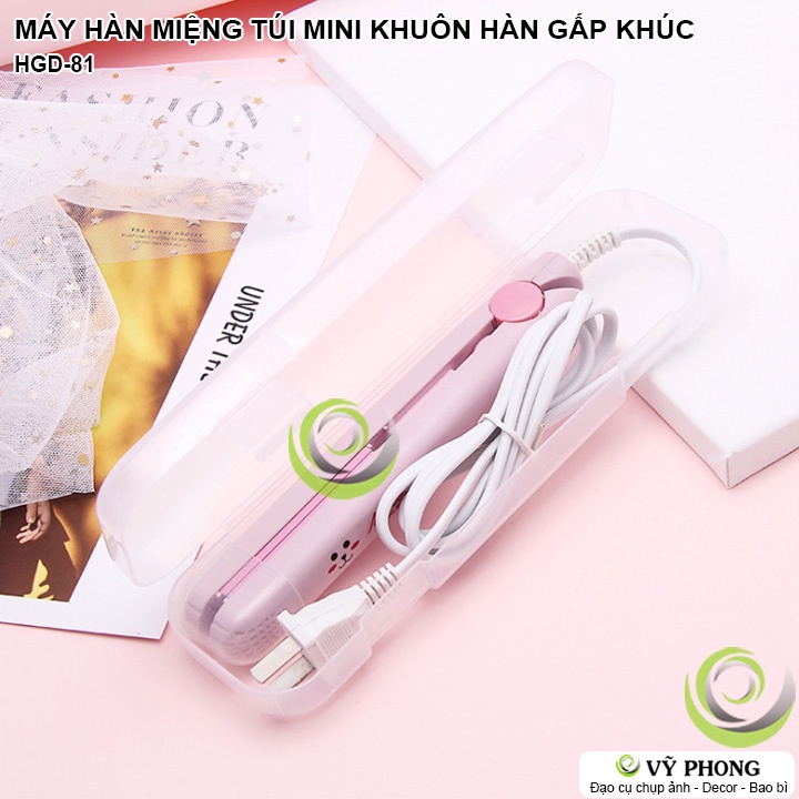 MÁY HÀN MIỆNG TÚI MINI CẦM TAY MÁY KẸP DẬP HÀN MIỆNG BAO BÌ NẾP GẤP NHỎ HGD-81