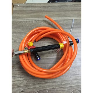 Compo 10m dây nén khí 12*8. 1 súng xịt thẳngvà 2 ren 17mm .1m dây hút
