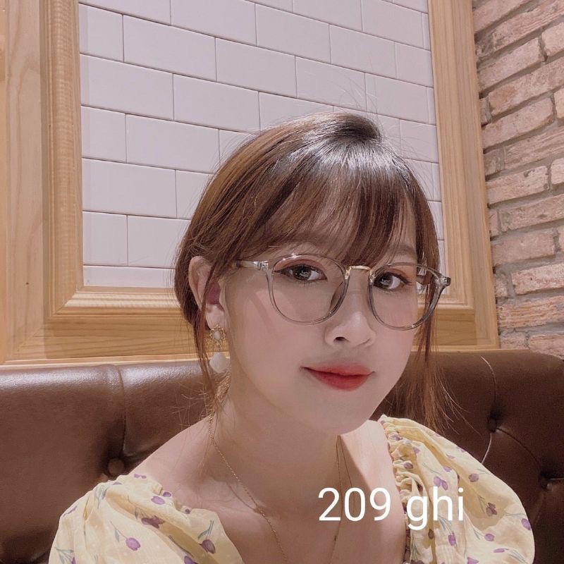 Mắt Kính Gọng Tròn Bầu Mềm Dẻo Nhận Lắp Mắt Độ Cận