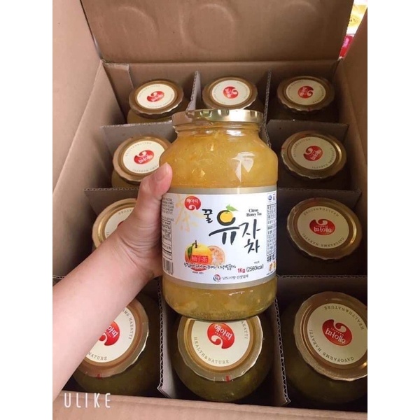 Mứt Chanh Mật Ong Hàn Quốc Citron Honey Tea Hũ 1kg [ Tốt Cho Sức Khoẻ ]