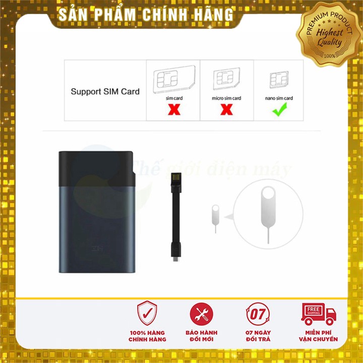 [Sale]  Bộ phát Wifi 4G di động kiêm sạc dự phòng Xiaomi ZMI MF885 - Bảo hành 12 tháng