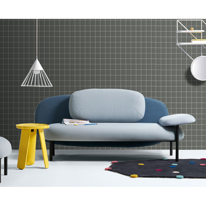 1 mét decal giấy dán tường ô kẻ nhỏ xám khổ 45cm keo sẵn bóc dán
