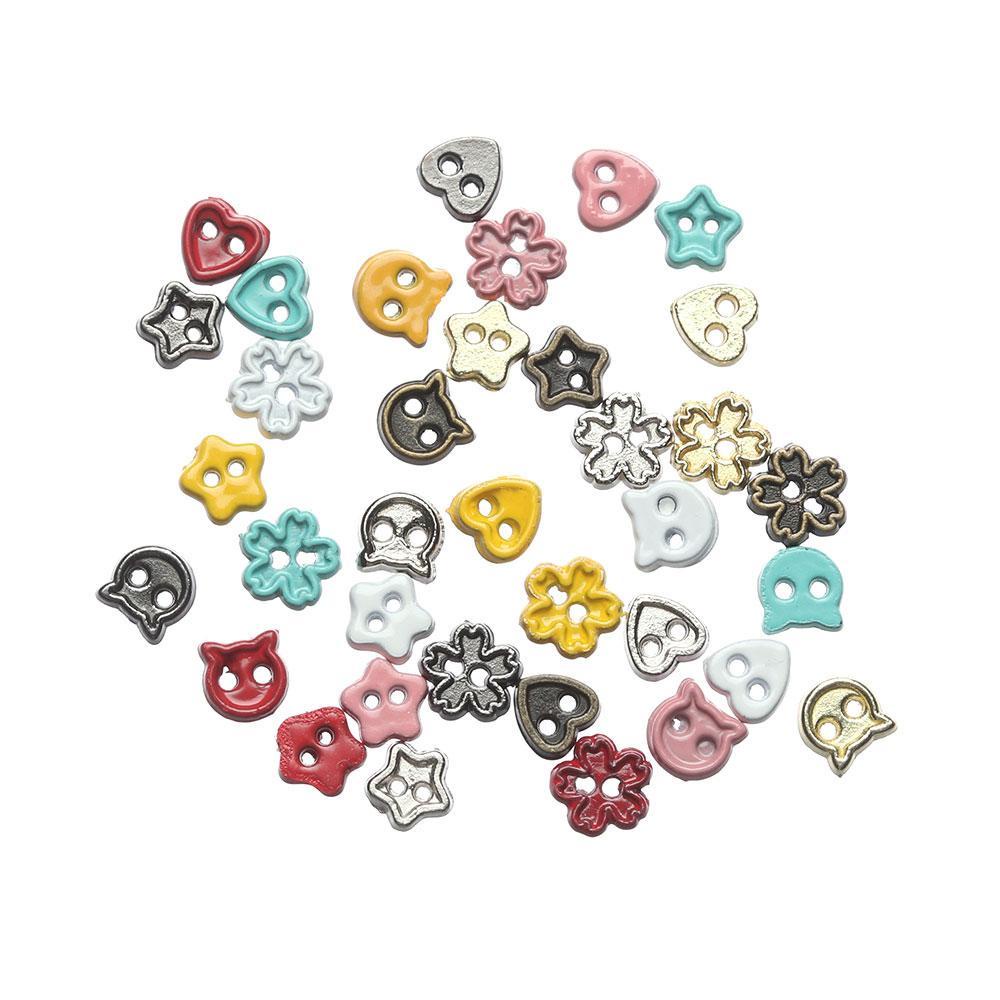 BEBETTERM Set 20 / 40 Nút Cài Kim Loại Dùng Làm Đồ Thủ Công DIY