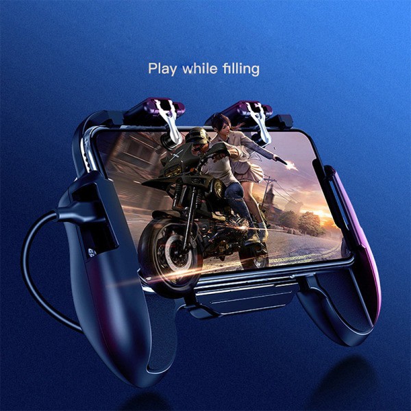 Tay cầm chơi game PUBG có quạt tản nhiệt chất lượng cao cho điện thoại