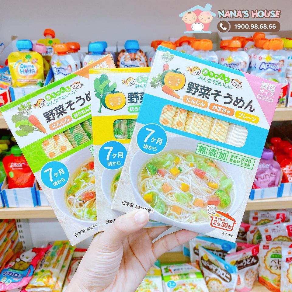 MỲ SOMEN RYOHIN rau củ - Nhật Bản - 30g x 6 gói - dành cho bé từ 7 tháng
