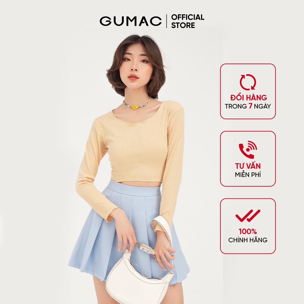 Chân váy nữ xếp ly GUMAC phong cách Hàn Quốc năng động VB443 | BigBuy360 - bigbuy360.vn