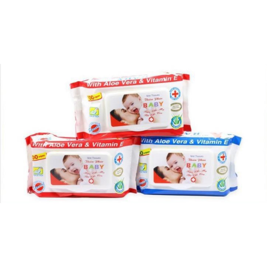 Khăn ướt baby thiên phúc, giấy ướt không mùi, không cồn, an toàn tuyệt đối