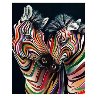 Bộ Tranh Đính Đá Tự Làm Hình Ngựa Vằn Độc Đáo