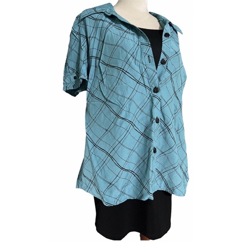 Sale-Áo Sơ Mi Ngắn Tay Big Size Nữ Xuất Dư