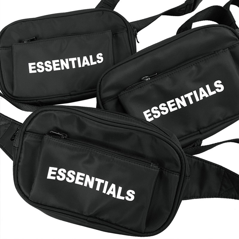 Fog fear of god New Fashion Canvas Cross-legged Chest Bag with Essential Letters