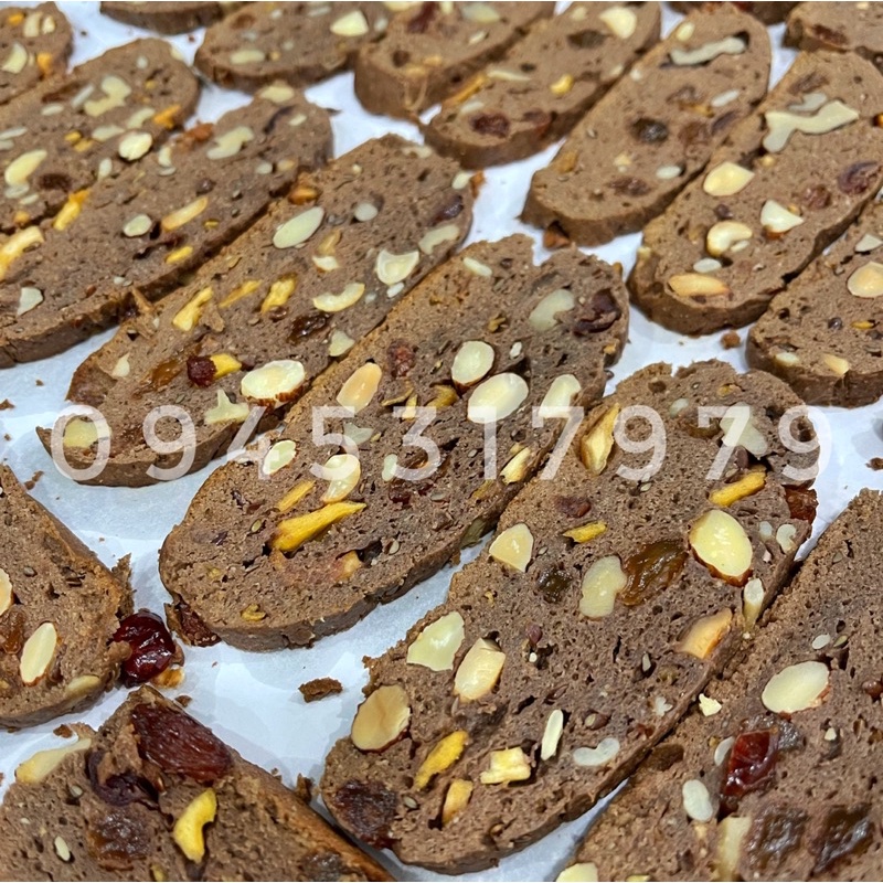 125gr 250gr 500gr 1kg Bánh Biscotti Ngũ cốc nguyên cám vị Yến Mạch/ Trà Xanh Matcha/ Chocolate Socola Le Charme