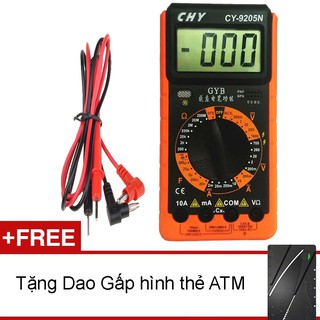 Đồng hồ đo vạn năng cho thợ điện tử CHY CY-9205N + Tặng 1 dao gấp hình ATM