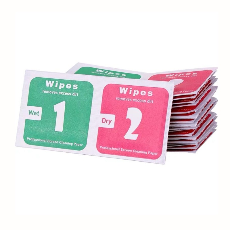 Combo 2 bộ khăn giấy ướt và khô vệ sinh màn hình điện thoại Store4girls