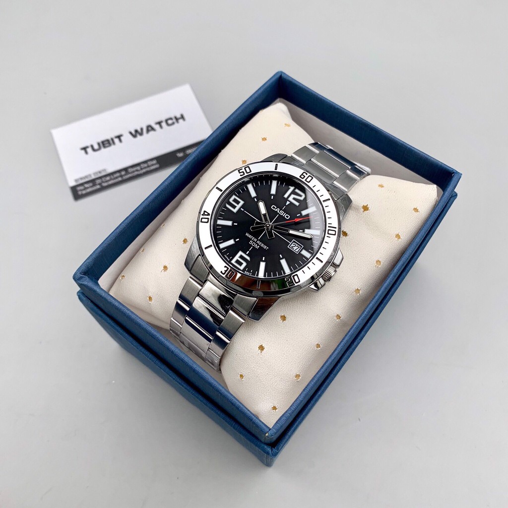 Đồng hồ nam dây kim loại Casio Anh Khuê MTP-VD01D-1BVUDF