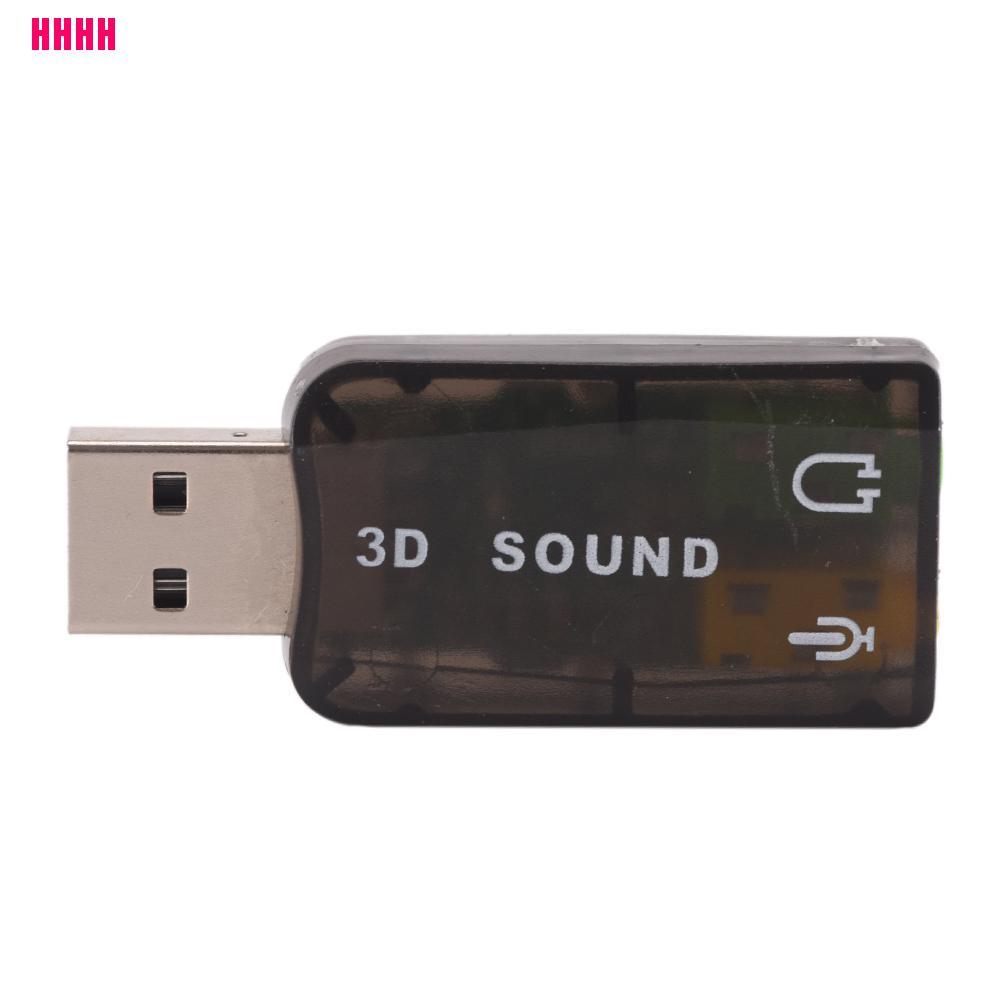 Bộ Chuyển Đổi Thẻ Âm Thanh Tai Nghe Usb5.1 Sang 3.5mm Có Micro 3d