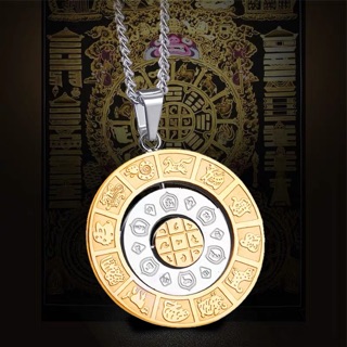 Mặt Đeo Linh phù Cửu Cung Văn Thù Bát Quái