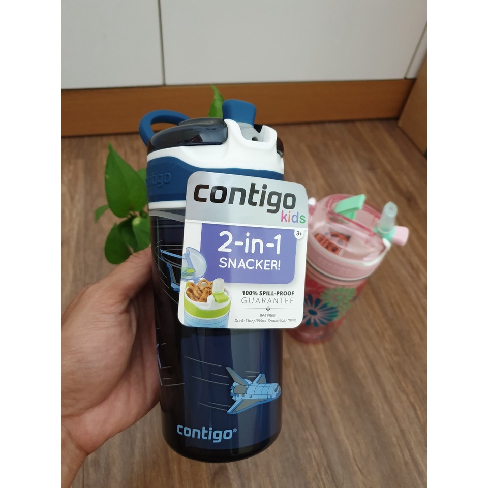 Bình Nước Contigo Kids - AutoSpout 2in1 Sip & Snack cho bé