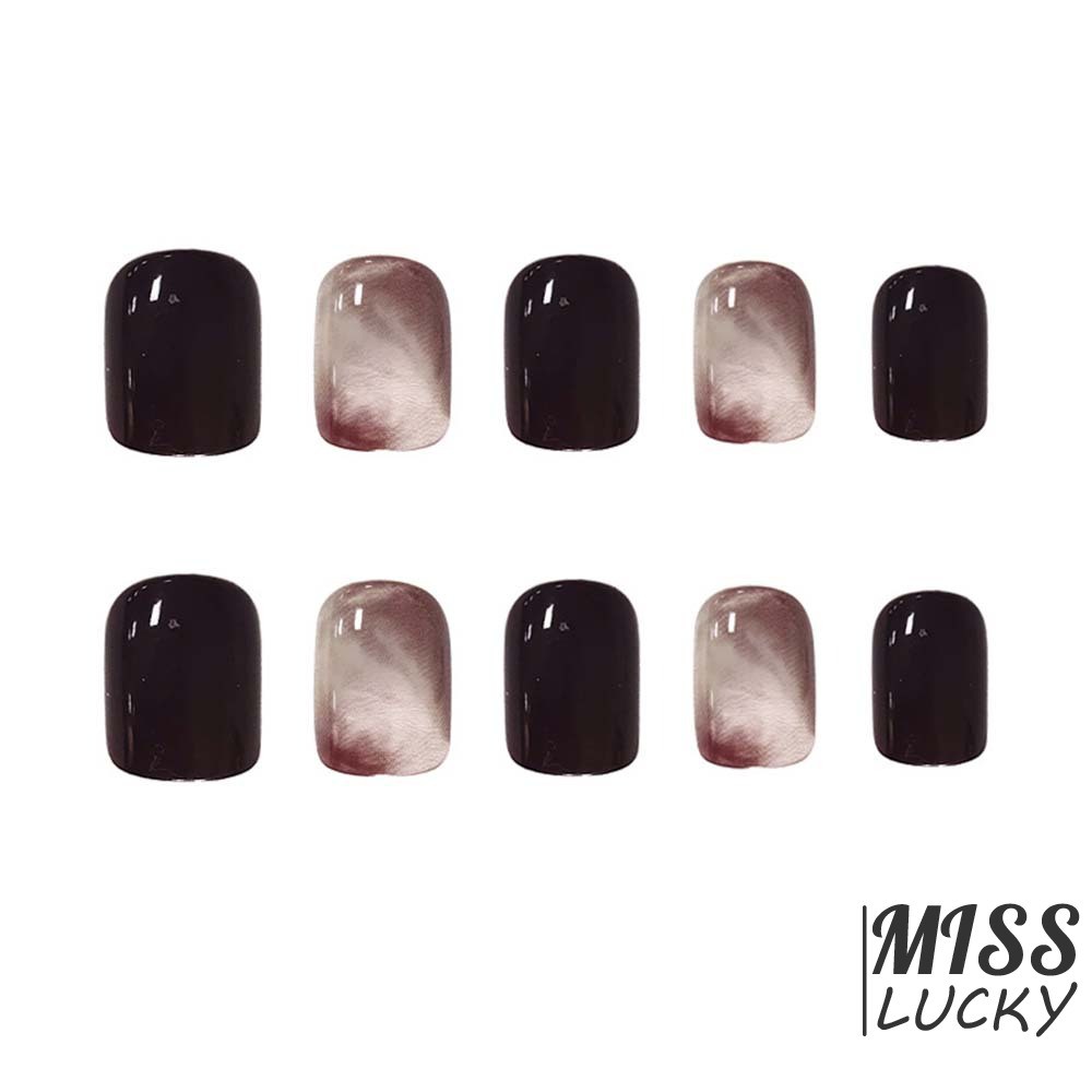 Set 24 Móng Tay Giả Màu Hổ Phách Có Thể Tháo Rời Trang Trí Móng Tay Nghệ Thuật