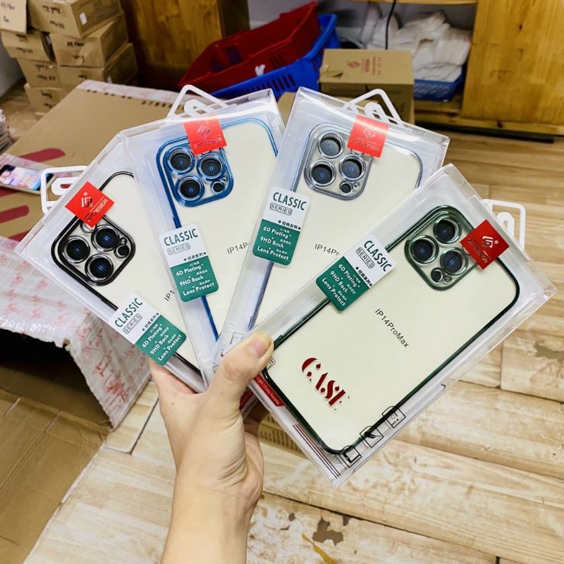 Ốp lưng Kst iphone 15 pro max,15 pro,15 plus,15,14 pro max,14 plus,14 pro,14 lưng silicon trong viền màu.