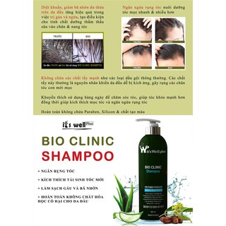 Dầu Gội Ngăn Rụng Tóc Và Hỗ Trợ Mọc Tóc It'S Well Plus Bio Clinic Shampoo 300ml