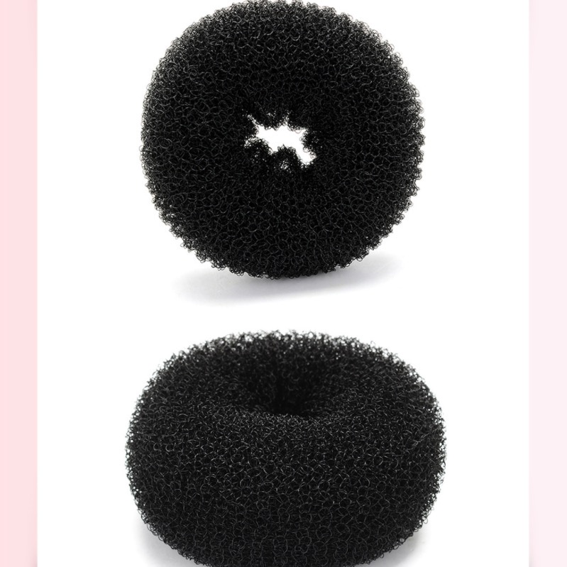 🌸Mút độn tóc Donut hình tròn DIY16 đen lớn nhỏ búi tóc củ tỏi màu nâu tạo tóc bồng cao hơn kẹp độn phồng tóc mái xinh