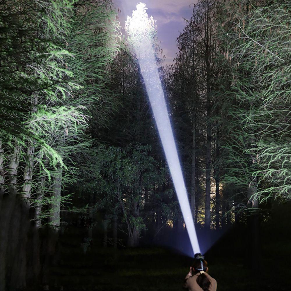 Đèn Pin Cảm Biến Ánh Sáng Trắng Ngà Siêu Sáng Gắn Đầu Đèn Pin