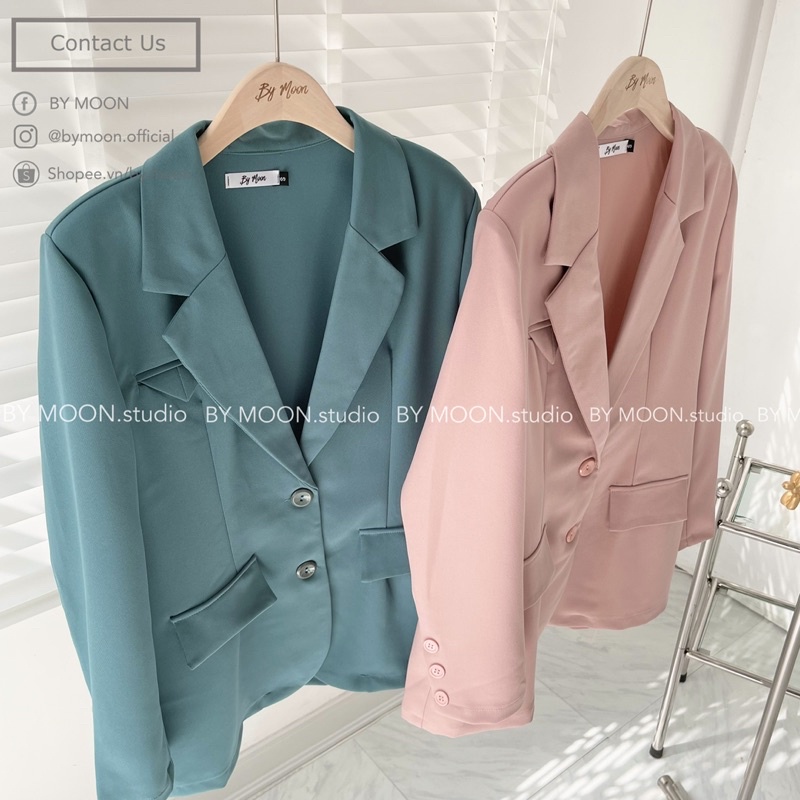 Áo blazer nữ áo vest khoác ngoài kiểu dáng hàn quốc form rộng Ulzzang thời trang thiết kế ảnh thật BY MOON - AK003 | BigBuy360 - bigbuy360.vn