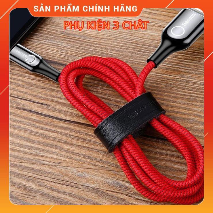 Cáp sạc nhanh tự ngắt Baseus chính hãng - Lightning dây bện dù - Siêu Bền - Chống Gãy