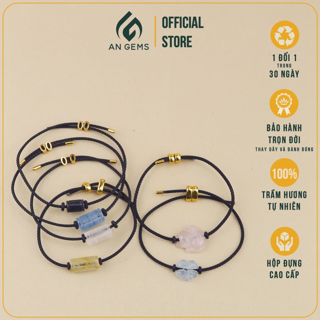 Vòng Tay Cỏ 4 Lá TA Tóc Vàng Tóc Đen Hồng Aqua Hợp Các Mệnh - Vòng Dây Cáp May Mắn Bình An Tài Lộc - Qùa Tặng A04