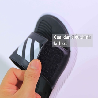 dép alphabounce-nam quai ngang mẫu trắng đen basic