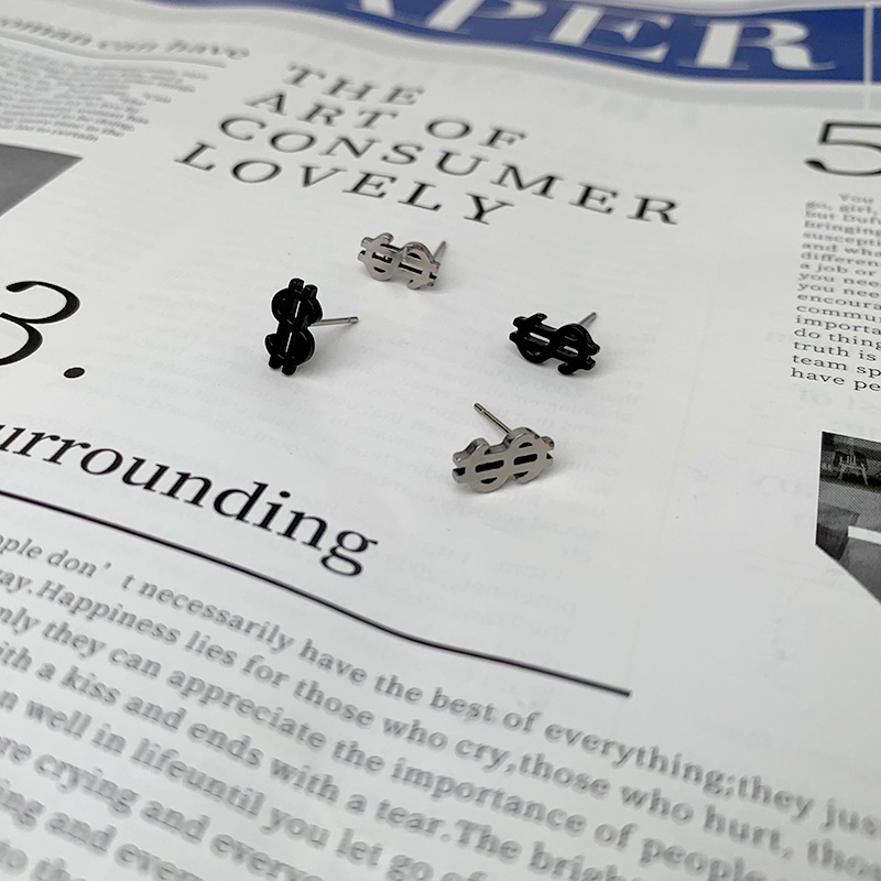 Khuyên tai kim loại đơn giản thời trang Unisex