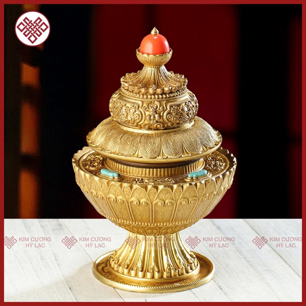 Bảo Bình Mật Tông  Đồng Mạ Vàng