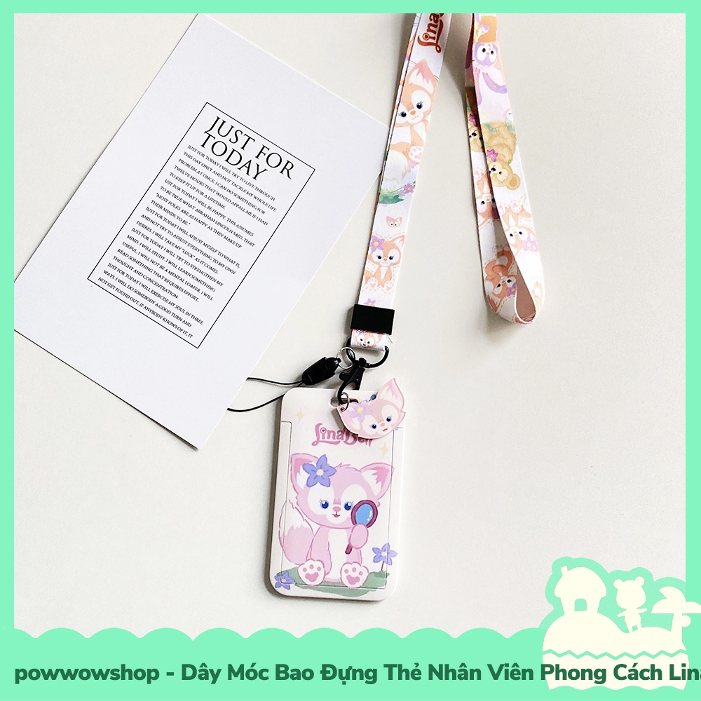 [Sẵn VN - Hỏa Tốc] Dây Móc Bao Đựng Thẻ Nhân Viên Nhựa PC Mẫu Nhân Vật Hoạt Hình Lina Bell Disne Cute Cat