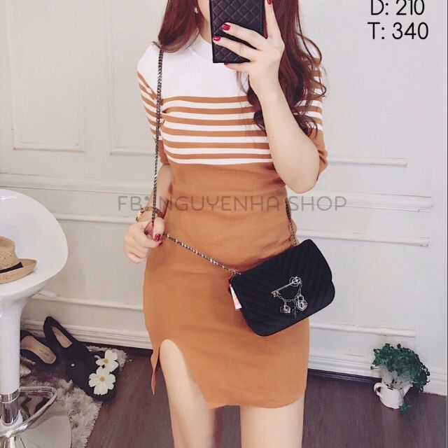 Đầm len body