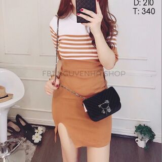 Đầm len body