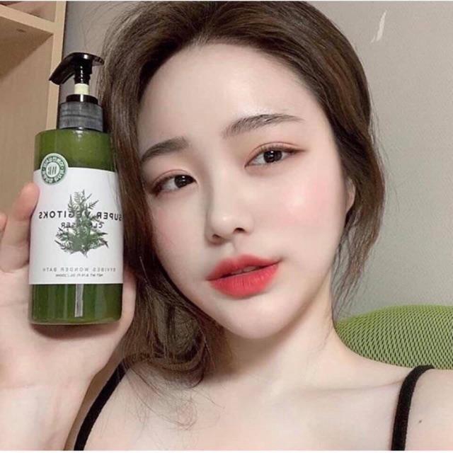 Sữa Rửa Mặt Sủi Bọt Khí ''3 in 1'' Tẩy Trang - Rửa Mặt - Thải Độc Tố Byvibes Wonder Bath Super Vegitoks Cleanser | BigBuy360 - bigbuy360.vn