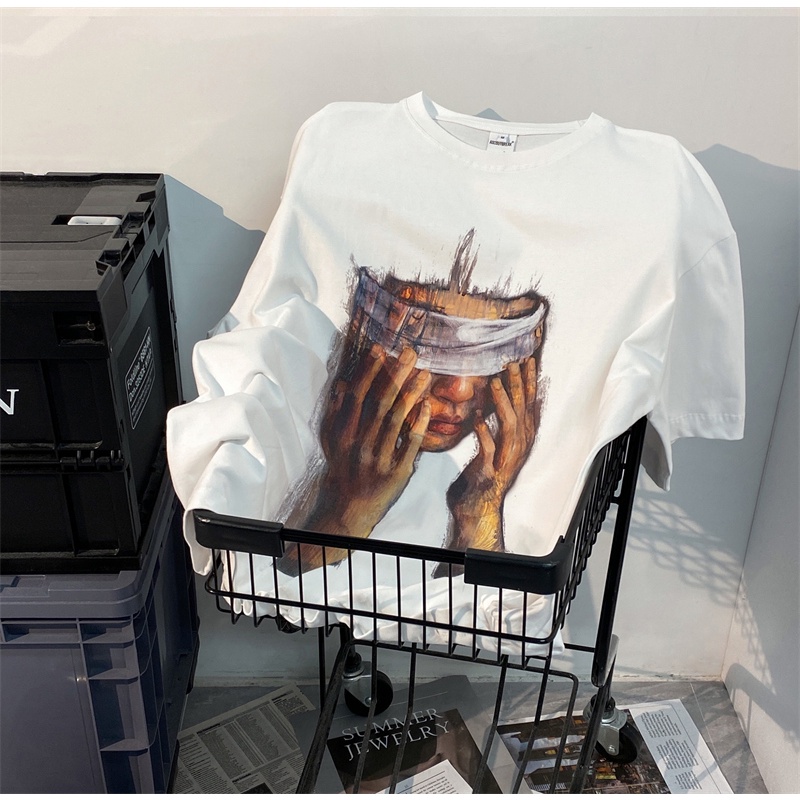 Áo Thun Tay Ngắn Cổ Tròn In Họa Tiết Thời Trang Cho Nữ