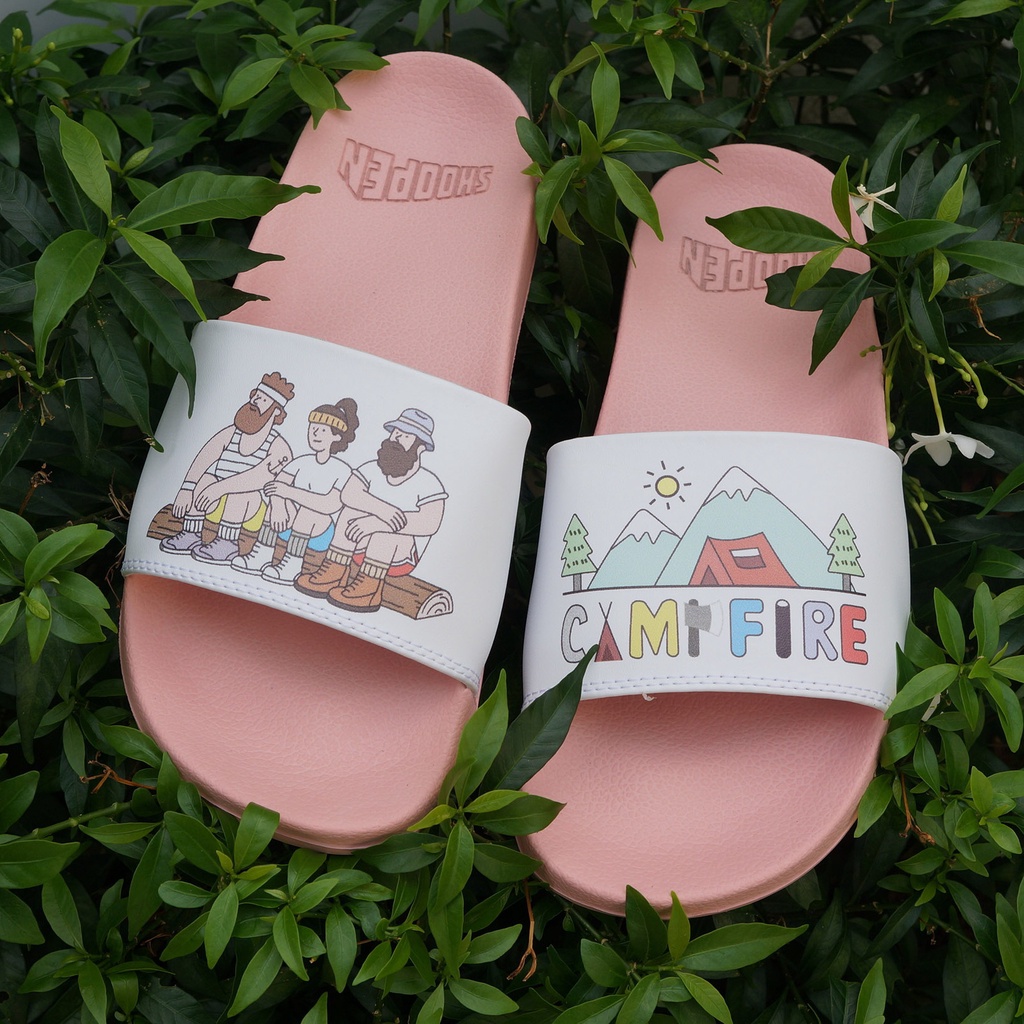 Dép Shoopen Campfire cắm trại MLB NY Unisex quai ngang nam nữ hot trend chính hãng, tặng kèm hộp MLB. BH Slippers.