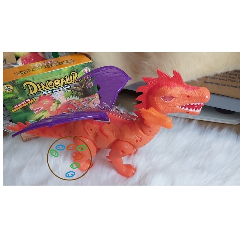 Khủng long 3 đầu Electric Dinosaur Series + tặng kèm 3 pin AA