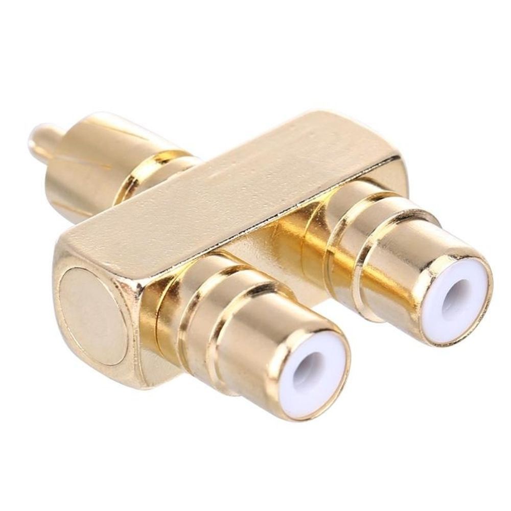Aaron1 Đầu Chia Cổng Rca 1 Đầu Cắm Sang 2 Lỗ Cắm Av Bằng Đồng Nhiều Màu