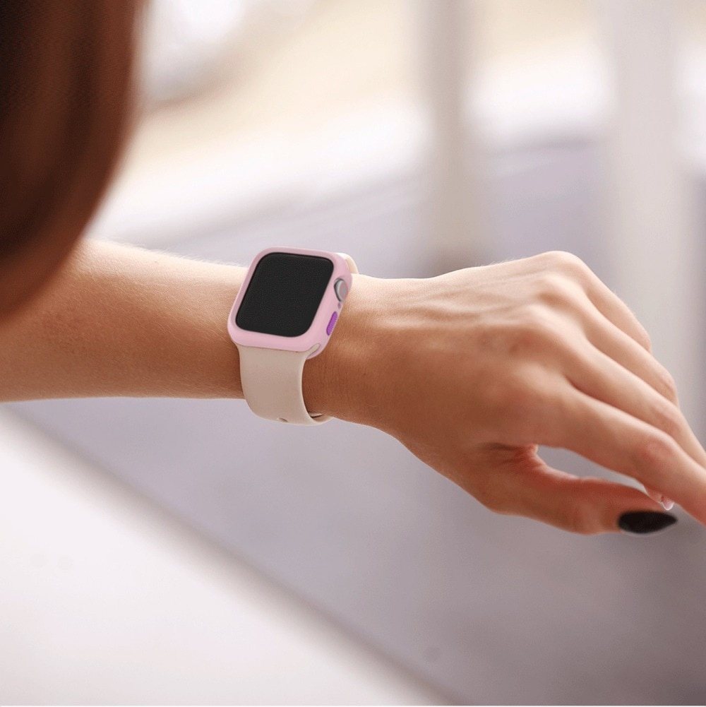 Vỏ Silicone Mềm Nhám Chống Sốc Cho Apple Watch 7 6 5 3 SE 44mm 40mm 41mm 45mm