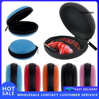 COLD ＊ Mini Portable Round Earphone Cable USB Data Cord Storage Bag Zipper Pouch Case