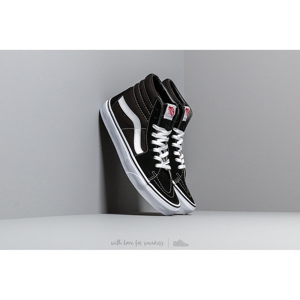 Giày Vans Chính Hãng Sk8 Hi Classic Black/White