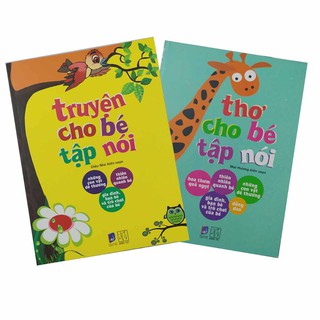 Sách - Thơ Cho Bé Tập Nói, Truyện Cho Bé Tập Nói (Phiên Bản Mới Nhất - trọn bộ 2 cuốn)