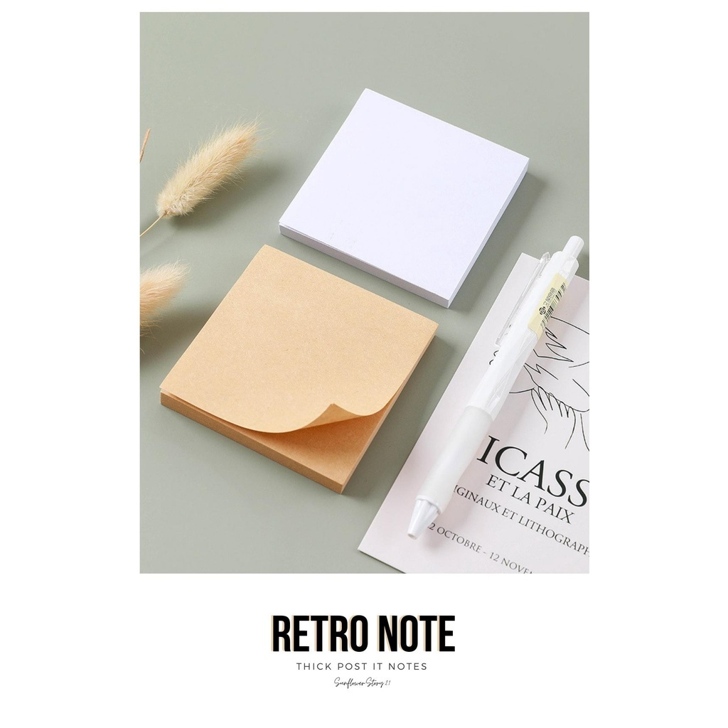 Tập 80 tờ giấy note, giấy ghi chú phong cách retro