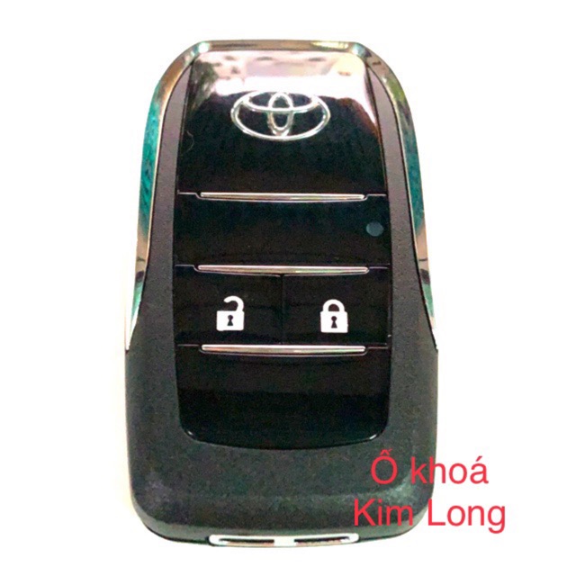 Chìa khoá độ gập theo chìa khoá zin xe VIOS HILUX 2 nút