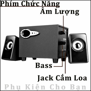 loa vi tính giá rẻ âm thanh tốt nhất bộ loa vi tinh mini có dây chính hãng PF7