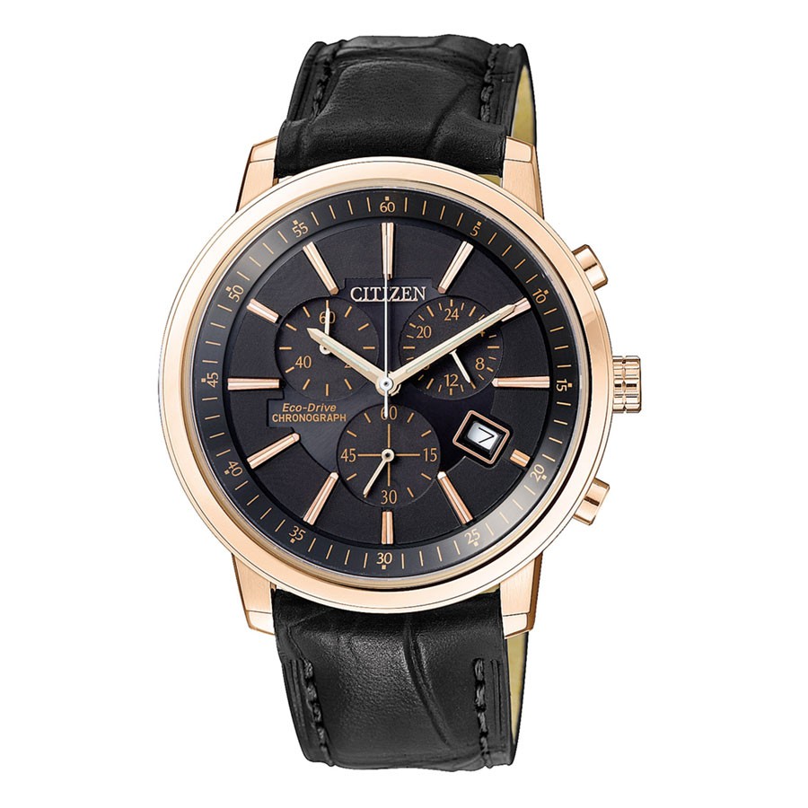 Đồng Hồ Nam Citizen Dây Da AT0496-07E - Mặt Đen (Sapphire)