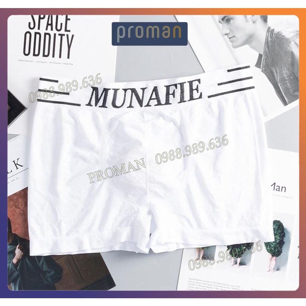 Quần Sịp Nam Đùi Cotton, Quần Lót Nam Munafie Dệt Kim Co Giãn 4 Chiều freesize - PROMAN