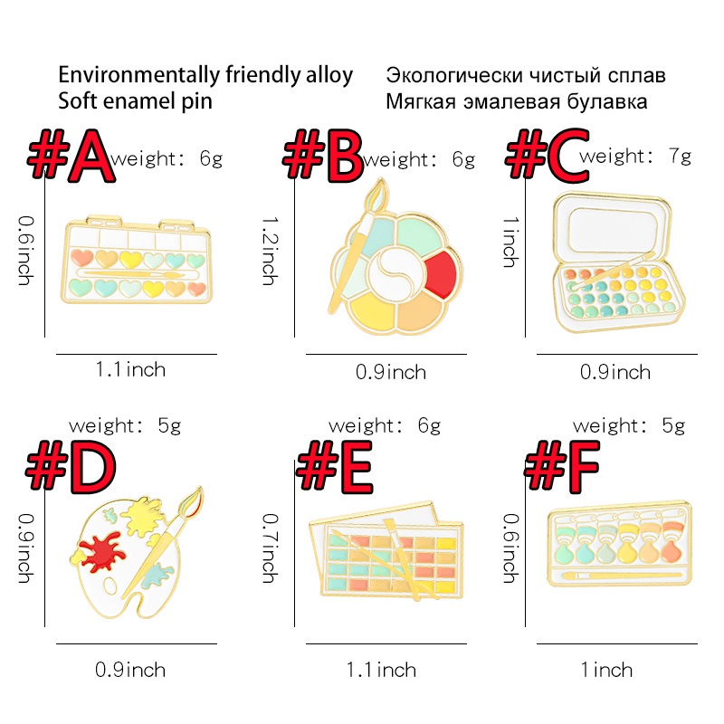 Huy Hiệu Cài Áo Hình Bảng Vẽ Nghệ Thuật Sáng Tạo